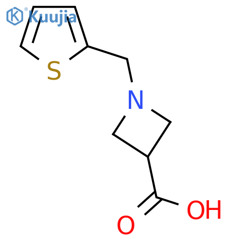1-(Thiophen-2-ylmethyl)azetidine-3-carboxylic acid structure
