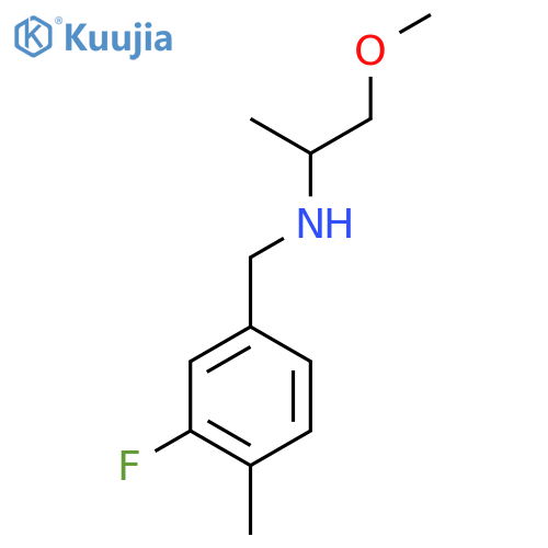 (3-fluoro-4-methylphenyl)methyl(1-methoxypropan-2-yl)amine structure