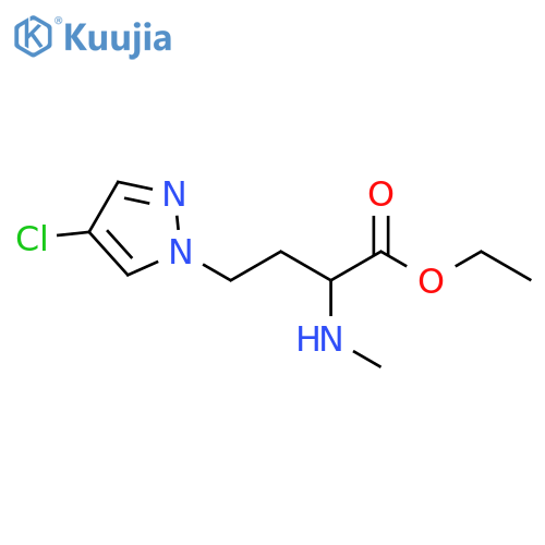 ethyl 4-(4-chloro-1H-pyrazol-1-yl)-2-(methylamino)butanoate structure