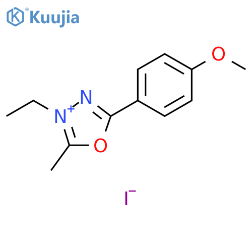 1,3,4-Oxadiazolium, 3-ethyl-5-(4-methoxyphenyl)-2-methyl-, iodide structure