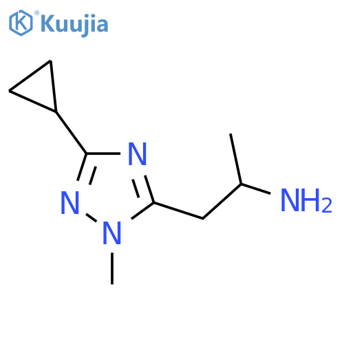 1-(3-cyclopropyl-1-methyl-1H-1,2,4-triazol-5-yl)propan-2-amine structure