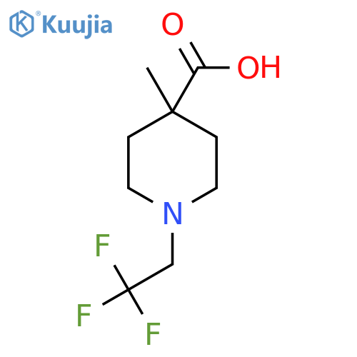 4-Methyl-1-(2,2,2-trifluoroethyl)piperidine-4-carboxylic acid structure