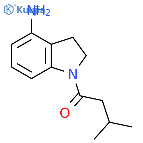 1-(4-Amino-2,3-dihydroindol-1-yl)-3-methylbutan-1-one structure