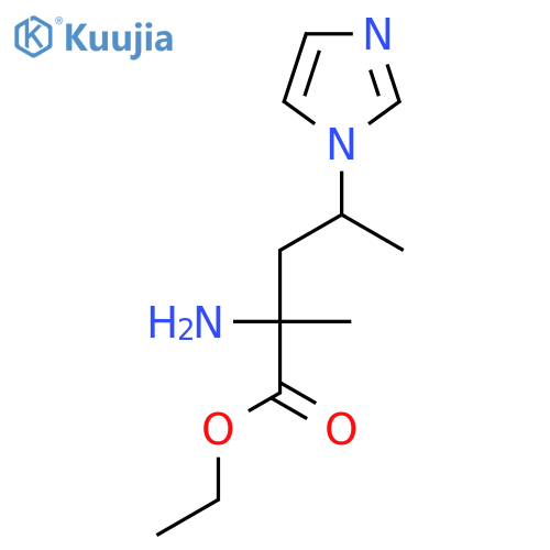 ethyl 2-amino-4-(1H-imidazol-1-yl)-2-methylpentanoate structure