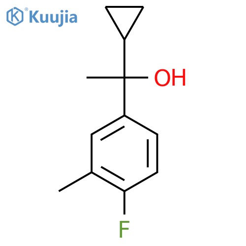 1-cyclopropyl-1-(4-fluoro-3-methylphenyl)ethanol structure