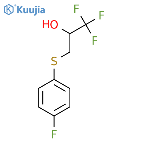 1,1,1-Trifluoro-3-[(4-fluorophenyl)sulfanyl]propan-2-ol structure