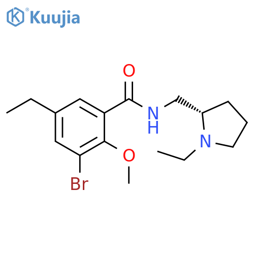 Benzamide,3-bromo-5-ethyl-N-[[(2S)-1-ethyl-2-pyrrolidinyl]methyl]-2-methoxy- structure