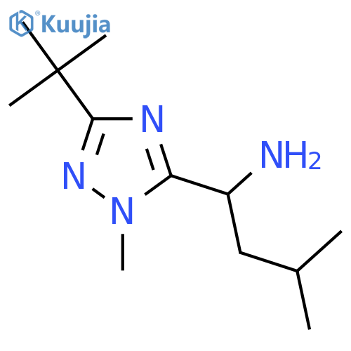 1-(3-tert-butyl-1-methyl-1H-1,2,4-triazol-5-yl)-3-methylbutan-1-amine structure