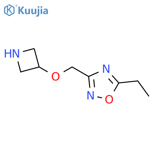 1,2,4-Oxadiazole, 3-[(3-azetidinyloxy)methyl]-5-ethyl- structure