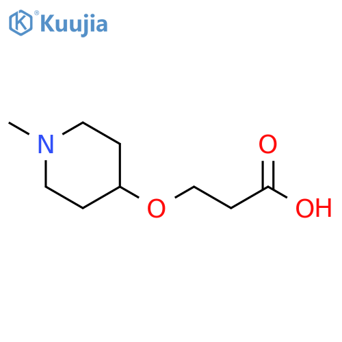 Propanoic acid, 3-[(1-methyl-4-piperidinyl)oxy]- structure