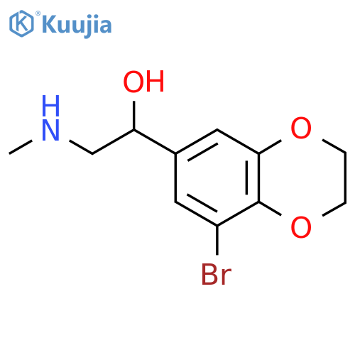 1-(8-bromo-2,3-dihydro-1,4-benzodioxin-6-yl)-2-(methylamino)ethan-1-ol structure