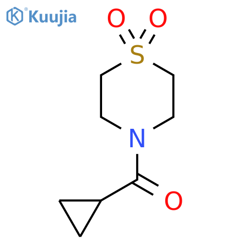 4-cyclopropanecarbonyl-1lambda6-thiomorpholine-1,1-dione structure