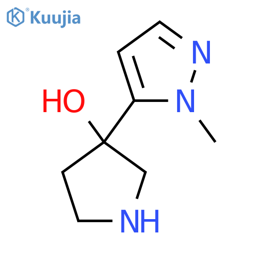 3-(2-Methylpyrazol-3-yl)pyrrolidin-3-ol structure