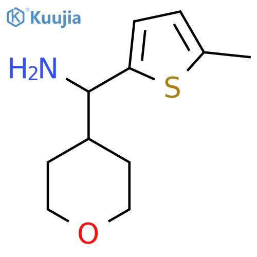 1-(5-methylthiophen-2-yl)-1-(oxan-4-yl)methanamine structure
