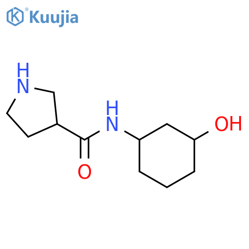 3-Pyrrolidinecarboxamide, N-(3-hydroxycyclohexyl)- structure