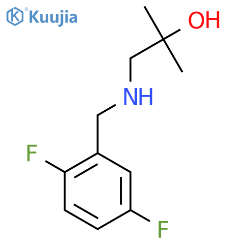1-{(2,5-difluorophenyl)methylamino}-2-methylpropan-2-ol structure