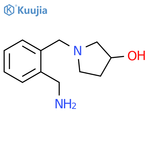 1-{[2-(aminomethyl)phenyl]methyl}pyrrolidin-3-ol structure