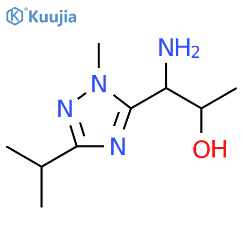 1-amino-1-1-methyl-3-(propan-2-yl)-1H-1,2,4-triazol-5-ylpropan-2-ol structure