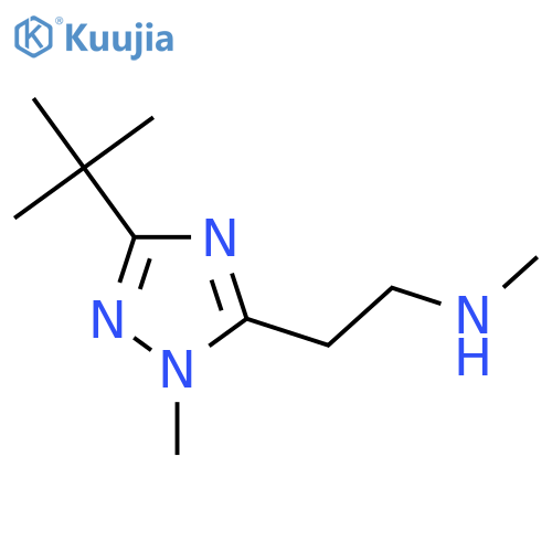 2-(3-tert-butyl-1-methyl-1H-1,2,4-triazol-5-yl)ethyl(methyl)amine structure