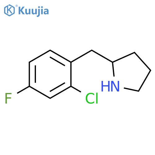 2-(2-chloro-4-fluorophenyl)methylpyrrolidine structure