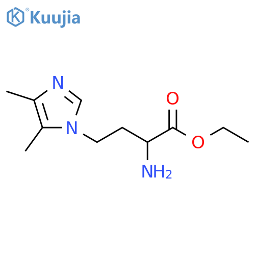 ethyl 2-amino-4-(4,5-dimethyl-1H-imidazol-1-yl)butanoate structure