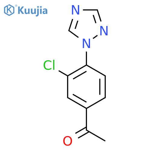 1-3-chloro-4-(1H-1,2,4-triazol-1-yl)phenylethan-1-one structure