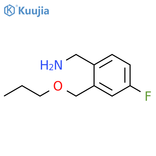 4-fluoro-2-(propoxymethyl)phenylmethanamine structure