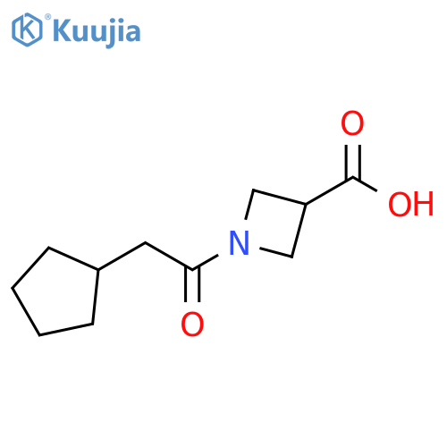 1-(2-cyclopentylacetyl)azetidine-3-carboxylic acid structure