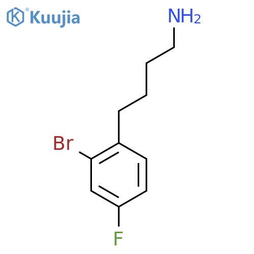 4-(2-bromo-4-fluorophenyl)butan-1-amine structure
