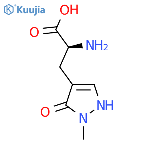(2S)-2-amino-3-(5-hydroxy-1-methyl-1H-pyrazol-4-yl)propanoic acid structure
