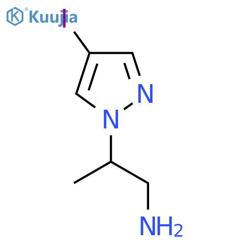 2-(4-iodo-1H-pyrazol-1-yl)propan-1-amine structure