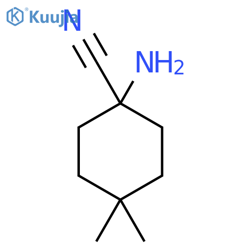 1-Amino-4,4-dimethylcyclohexane-1-carbonitrile structure