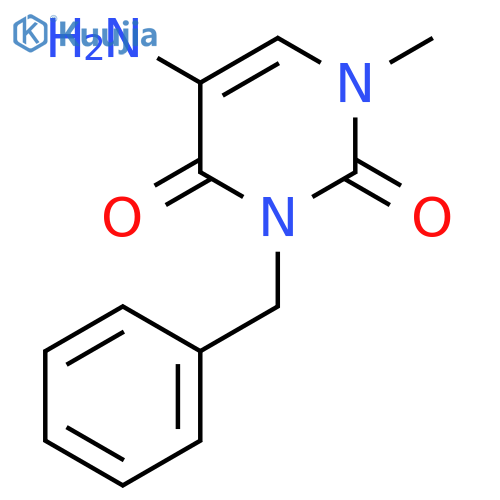 5-Amino-3-benzyl-1-methyl-1,2,3,4-tetrahydropyrimidine-2,4-dione structure