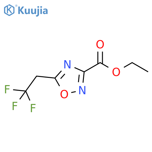ethyl 5-(2,2,2-trifluoroethyl)-1,2,4-oxadiazole-3-carboxylate structure