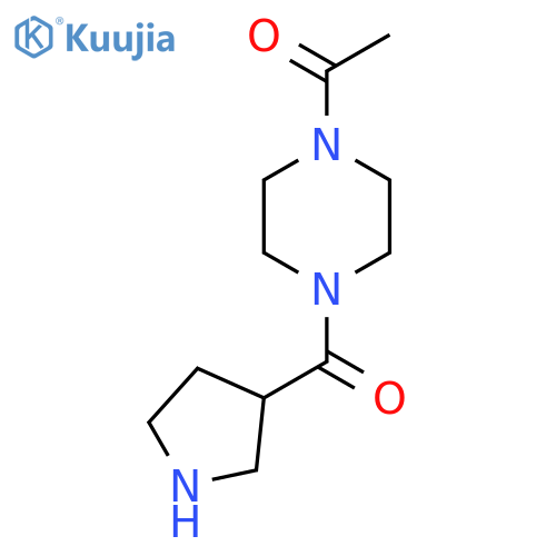 1-[4-(Pyrrolidine-3-carbonyl)piperazin-1-yl]ethan-1-one structure