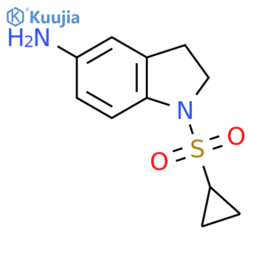 1-(Cyclopropanesulfonyl)-2,3-dihydro-1H-indol-5-amine structure