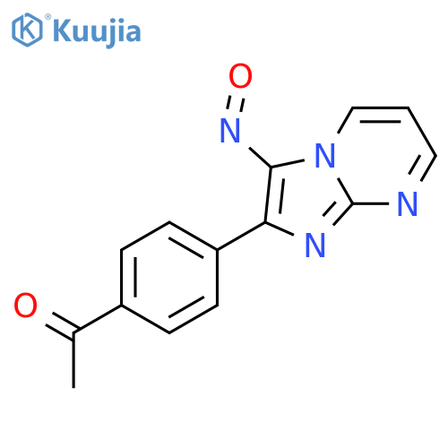 Ethanone, 1-[4-(3-nitrosoimidazo[1,2-a]pyrimidin-2-yl)phenyl]- structure
