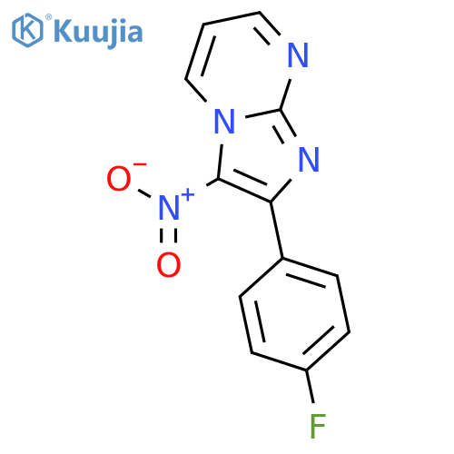Imidazo[1,2-a]pyrimidine, 2-(4-fluorophenyl)-3-nitro- structure
