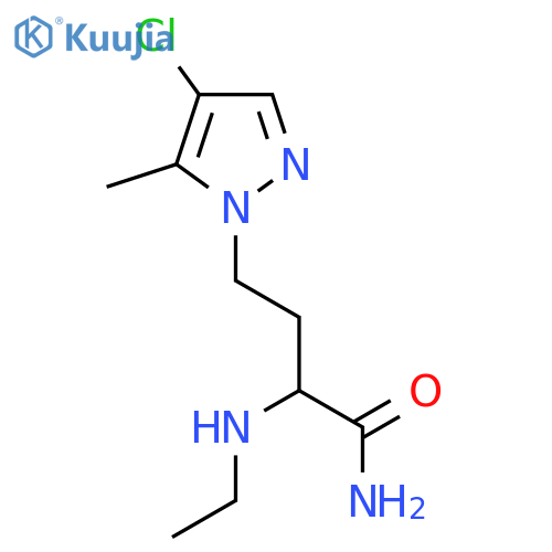 4-(4-chloro-5-methyl-1H-pyrazol-1-yl)-2-(ethylamino)butanamide structure
