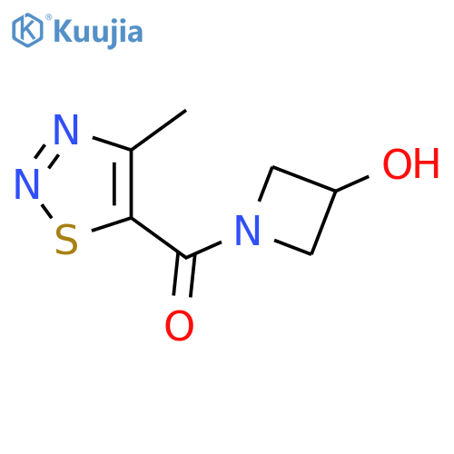 1-(4-methyl-1,2,3-thiadiazole-5-carbonyl)azetidin-3-ol structure