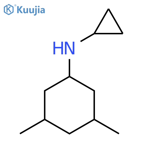N-cyclopropyl-3,5-dimethylcyclohexan-1-amine structure