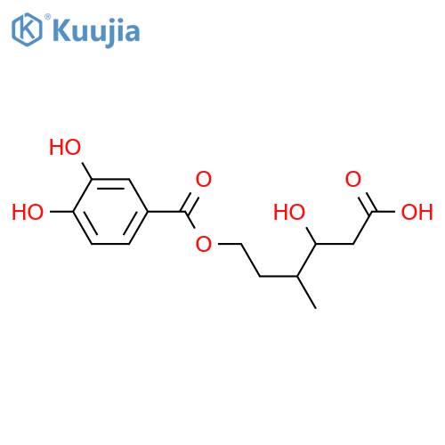 3,6-Dihydroxy-4-methylhexanoic acid; (3ξ,4ξ)-form, 6-O-(3,4-Dihydroxybenzoyl) structure