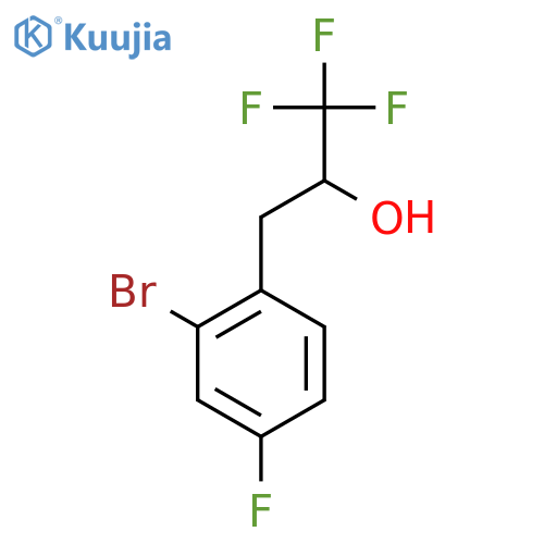3-(2-bromo-4-fluorophenyl)-1,1,1-trifluoropropan-2-ol structure