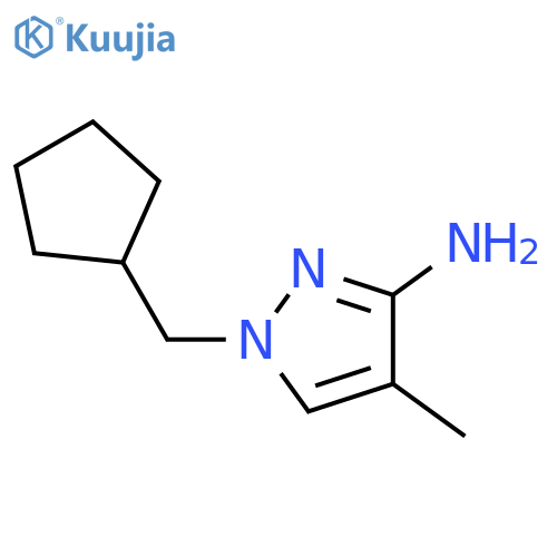 1-(cyclopentylmethyl)-4-methyl-1H-pyrazol-3-amine structure
