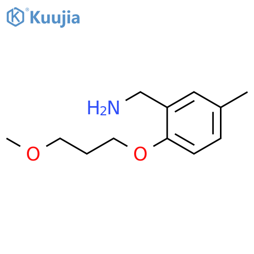 2-(3-Methoxypropoxy)-5-methyl-benzylamine structure