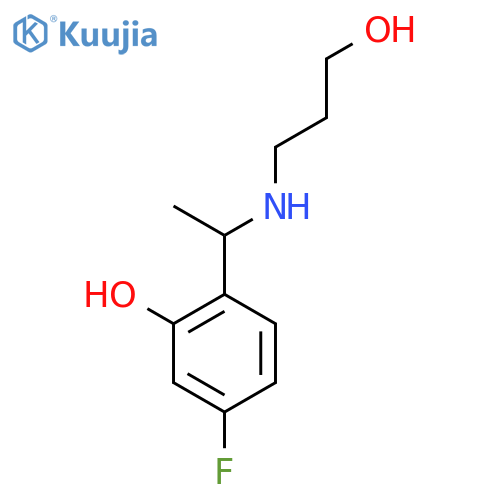 5-fluoro-2-{1-(3-hydroxypropyl)aminoethyl}phenol structure