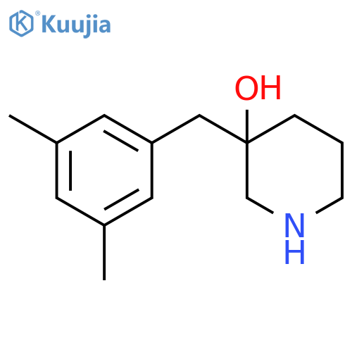 3-(3,5-dimethylphenyl)methylpiperidin-3-ol structure