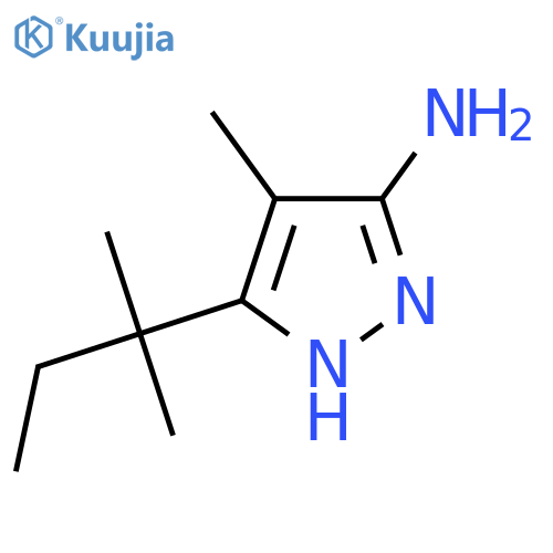 4-Methyl-3-(2-methylbutan-2-yl)-1h-pyrazol-5-amine structure