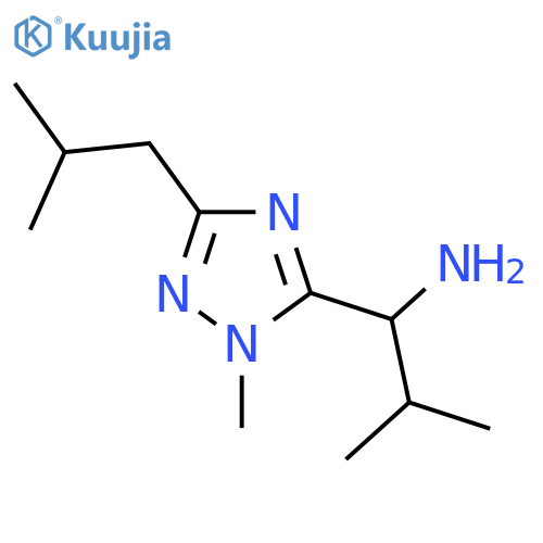 2-methyl-1-1-methyl-3-(2-methylpropyl)-1H-1,2,4-triazol-5-ylpropan-1-amine structure