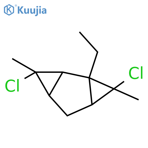 Tricyclo[4.1.0.02,4]heptane, 3,7-dichloro-1-ethyl-3,7-dimethyl- structure